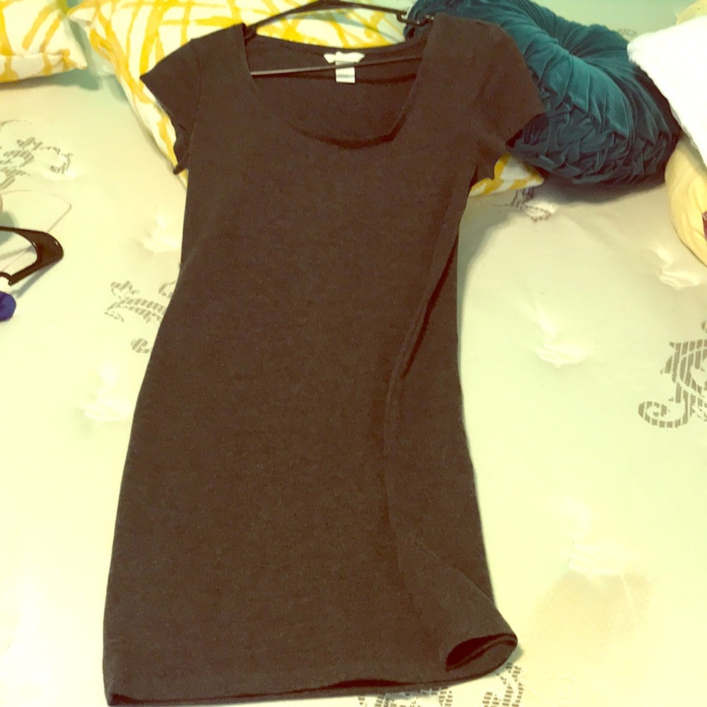 Charcoal gray bodycon dress